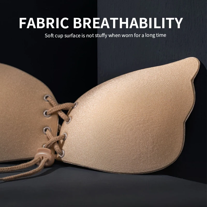 Grote Maat Strapless Bra Adhesive Sticky Push Up Bras Voor Vrouwen Konijn Brasserie Lingerie Onzichtbare Vrouwen Hot