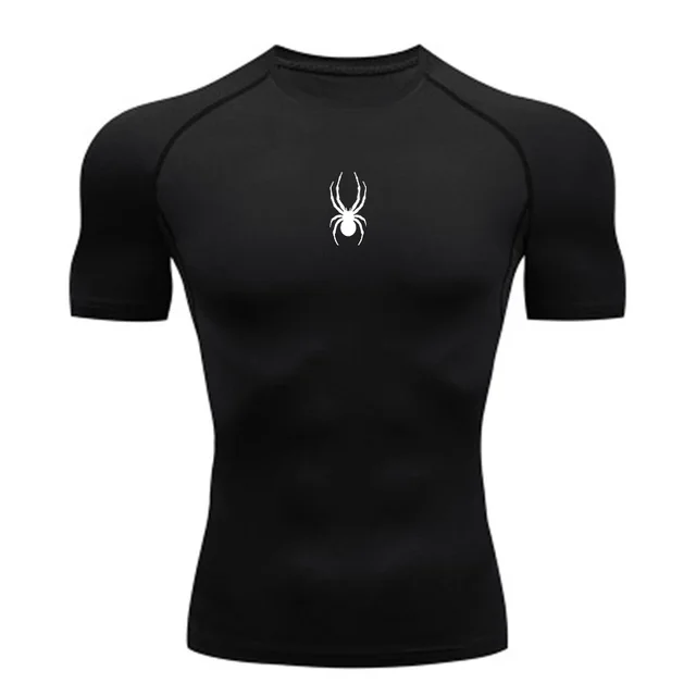 Men Sport T-Shirt Spider Quick Dry Bodybuilding Running Shirt Compression Tops Gym T Shirt Men Fitness Tight Tees Rashgard 3