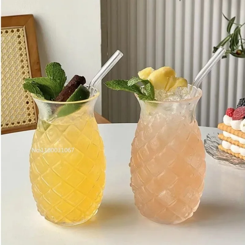High Borosilicate Net Red Pineapple Cocktail Glass Cup Creative Wine Glasses Juice Glass Bartending Bar Accessories