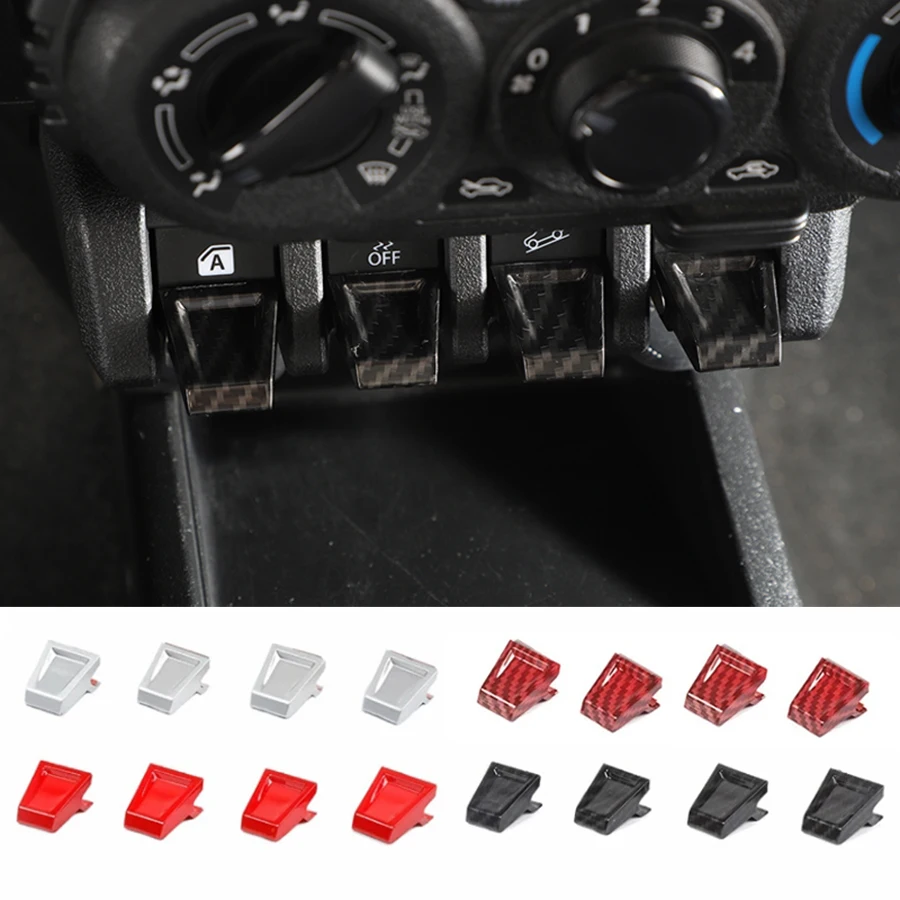 

NHAUTP 4Pcs/Set ABS Car Interior Accessories For Suzuki Jimny Window Button Extended Paddles Decoration 2019-2022