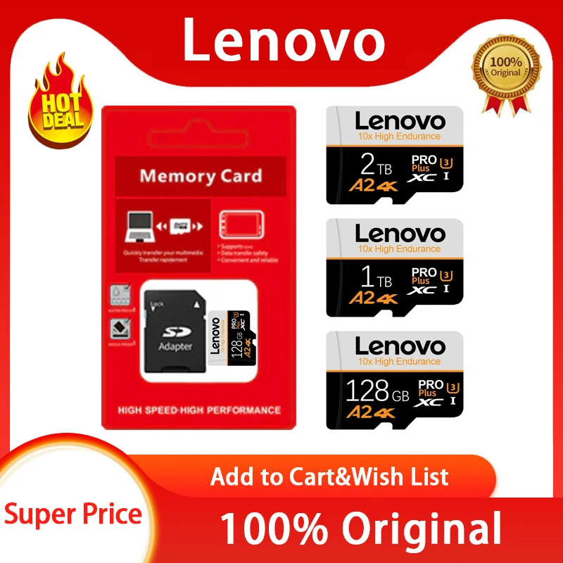 

Lenovo Memory TF Card 512GB 256GB 128GB 64GB 32GB 16GB 8GB 1 TB 512 256 64 32 16 8 GB Micro SD Flash Card Dropshipping