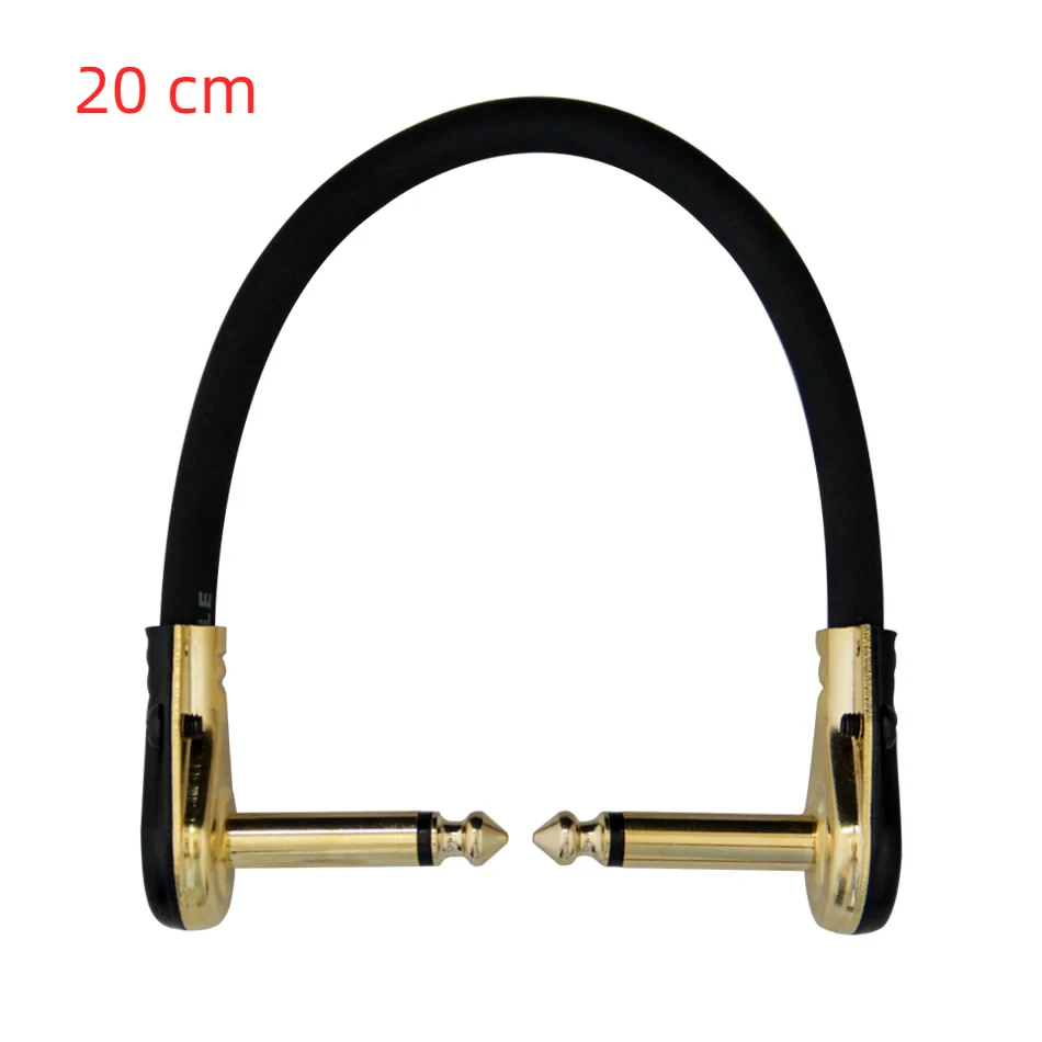 Premium Anti-Noise Right Angle Guitar Patch Cable (10-60cm)