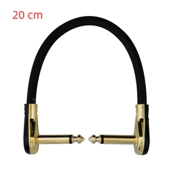 Premium Anti-Noise Right Angle Guitar Patch Cable (10-60cm) (20cm 1 pc)