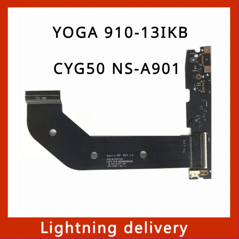 

Оригинальное зарядное устройство CYG50 для Lenovo 910-13IKB 910-13 Yoga 5 Pro, USB Type-C плата DA30000H420