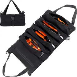 Multi-Purpose Canvas Tool Organizer and Storage Roll (Black)