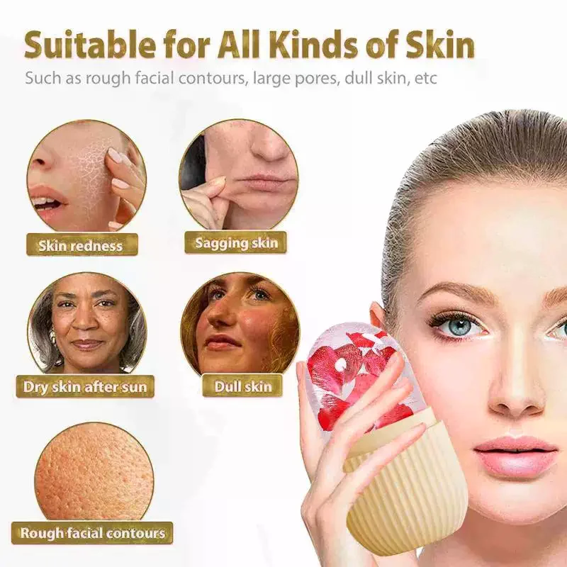 Revitalizing Ice Face Roller: Beauty Massage Tool for Reducing Puffiness and Minimizing Pores