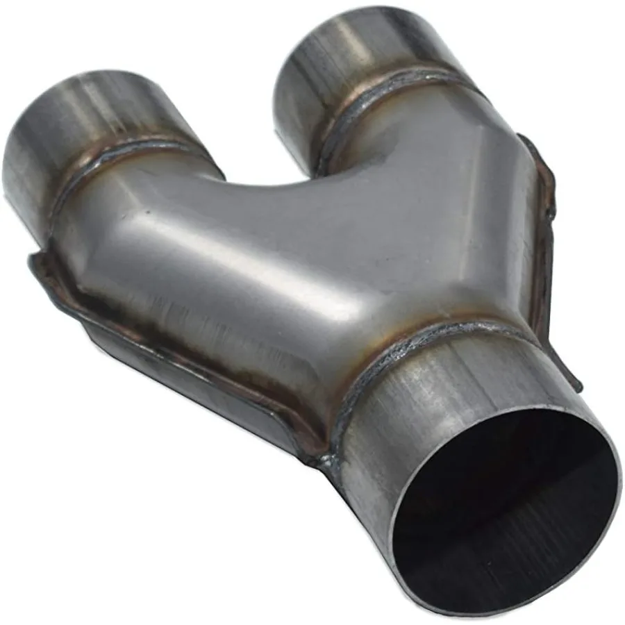Truck Exhaust Kits-Shop Line Dual Exhaust System 2.5 inch Aluminized Pipe Y Pipe Chrome Tips
