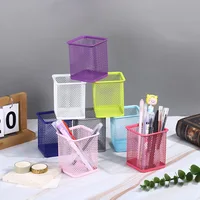 Multifunction Square Mesh Pen Pot Multicolor Pen Holder Desk Tidy Stationery Organiser Pencil Storage Stationery Organizer 1