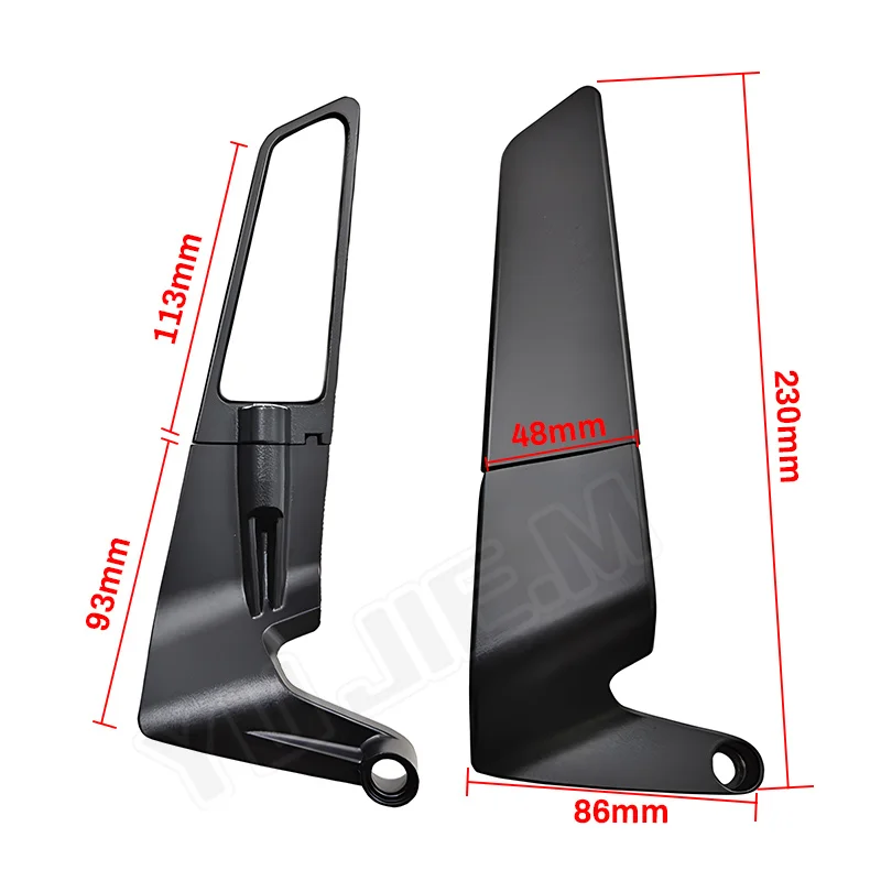 For Kawasaki NINJA 500 NINJA500Motorcycle CNC Fixed Wing Rearview Mirror,Motorcycle Side View Mirror,Motorcycle Rear-View Mirror 6
