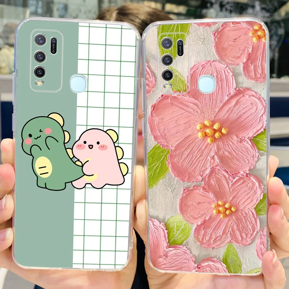 Fashionable Painted Clear Silicone Soft TPU Phone Case Cover