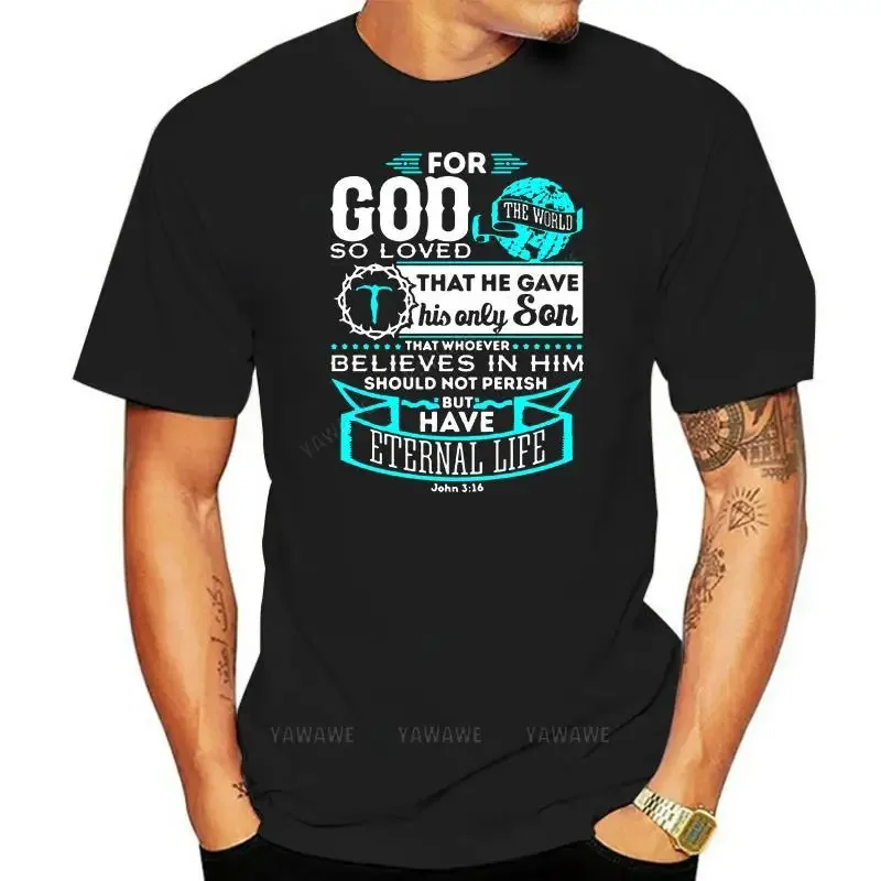 

A1744 Christian Jesus Bible God Love T Shirt Plus Size 3xl Casual T-Shirt Mens Top Quality teenager tops