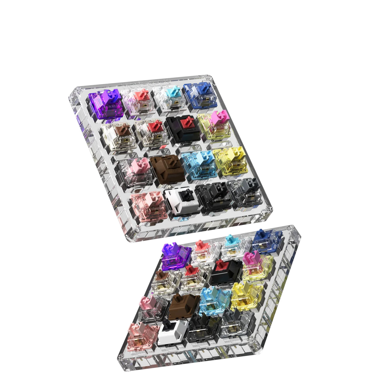 Acrílico Switch Tester Linear Interruptores Silenciosos Clicky Táteis Akko x Monsgeek 16 Teclas - Imagem 3