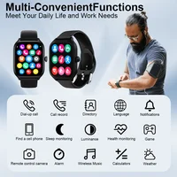 LAXASFIT H9 Smartwatch Dial to Answer Calls Calorie Tracking Heart Rate Blood Oxygen Monitoring Bluetooth Smart Watch 6