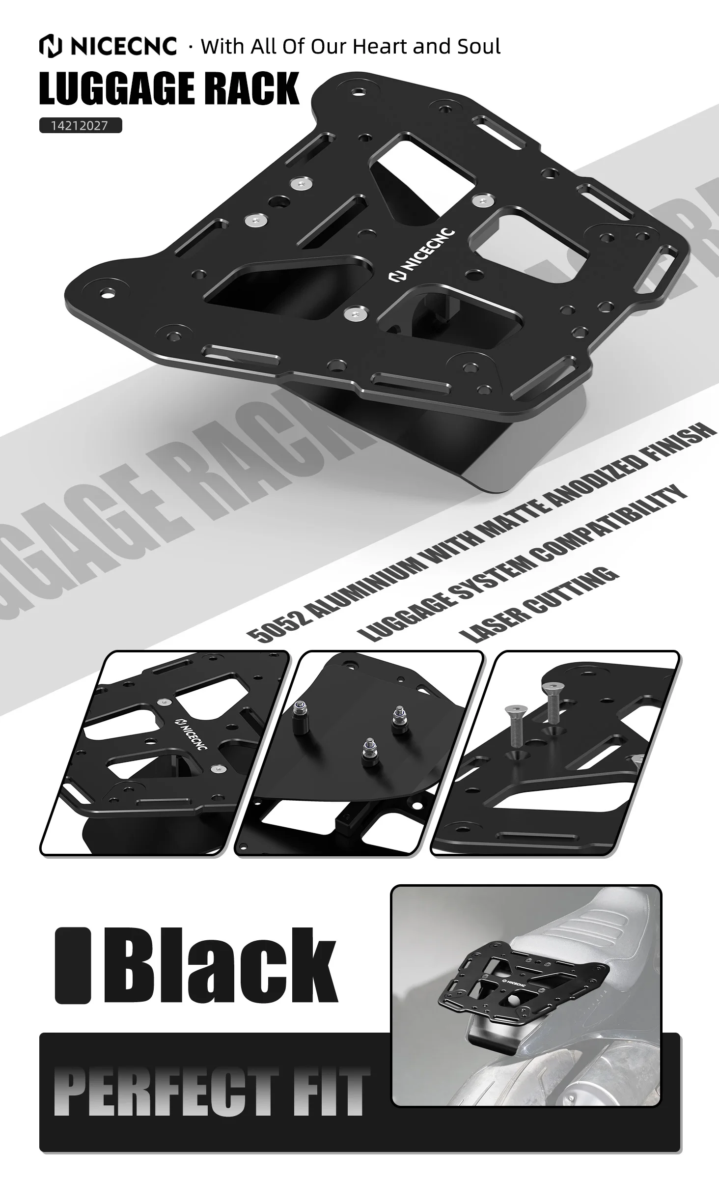 Für Harley Sportster S RH1250S 2021-2024 RH1250S 2024 2023 2022 NICECNC Hinterer Gepäckträger Lastenträger Satteltaschenhalterung – Detail 1