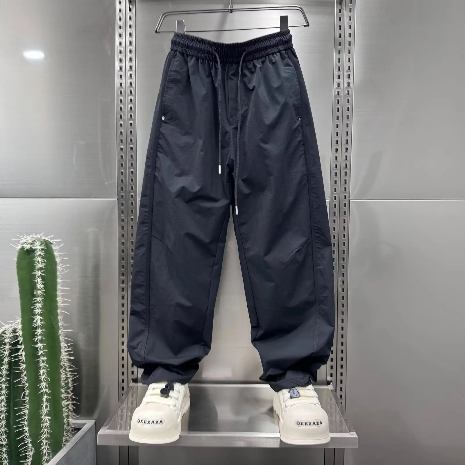 2025 neue Trendy Marke Lose Breite Bein Hosen Sommer Casual Hosen männer Puff Hübsche Arbeit Hosen Vielseitig Gerade Bein sport Hose