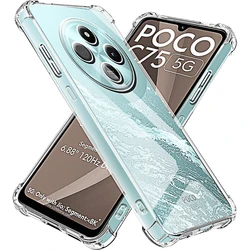 Transparent Shockproof Protective TPU Phone Case - Clear Full Back Cover for Poco C3