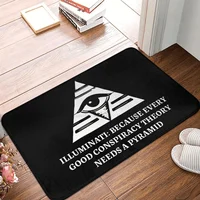 Illuminati Bathroom Mat Because Every Good Conspiracy Theory Needs A Pyramid Doormat Kitchen Carpet Entrance Door Rug Home Decor 1