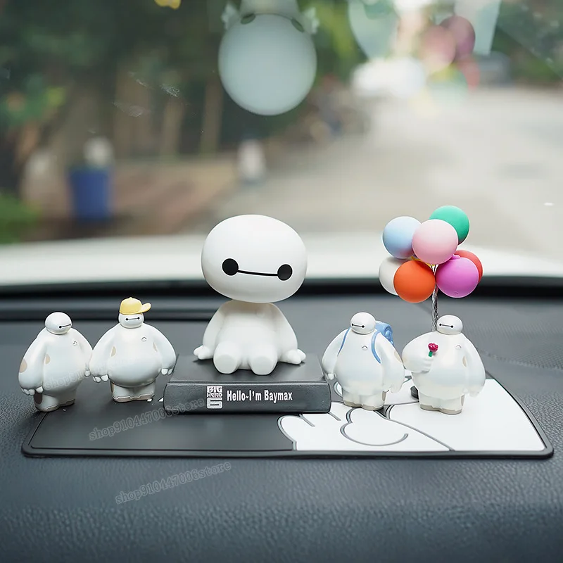 Cartoon Kunststoff Baymax Roboter Schütteln Kopf Figur Auto