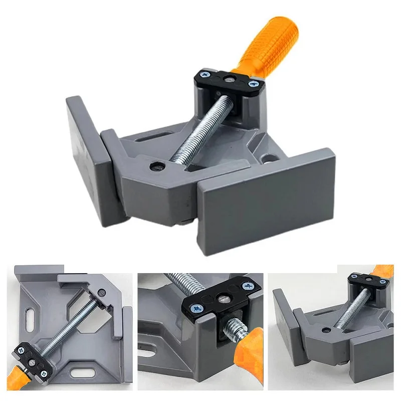 Ângulo Direito Fixação Clip Clamp Holder 90 Graus Angle Welding Corner Carpintaria Photo Frame Glass Clamp Mão Ferramenta para Móveis