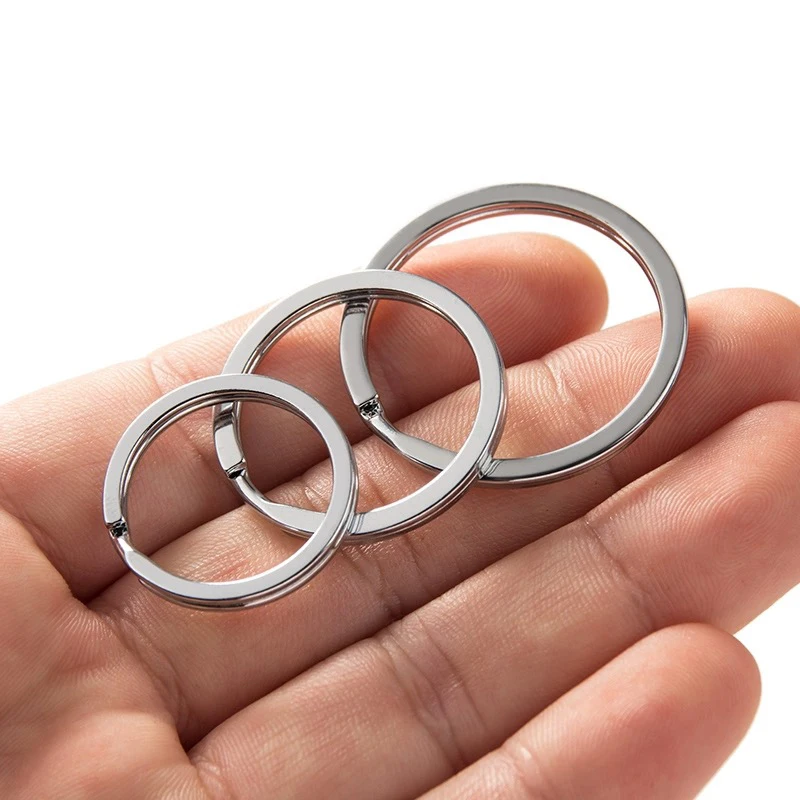 10-50pcs nerez ocel rozseknout šifrovací klíč kroužky 30mm skok kroužky kov hák prsten pro klíčenka vytváření DIY ruční šperků příslušenství