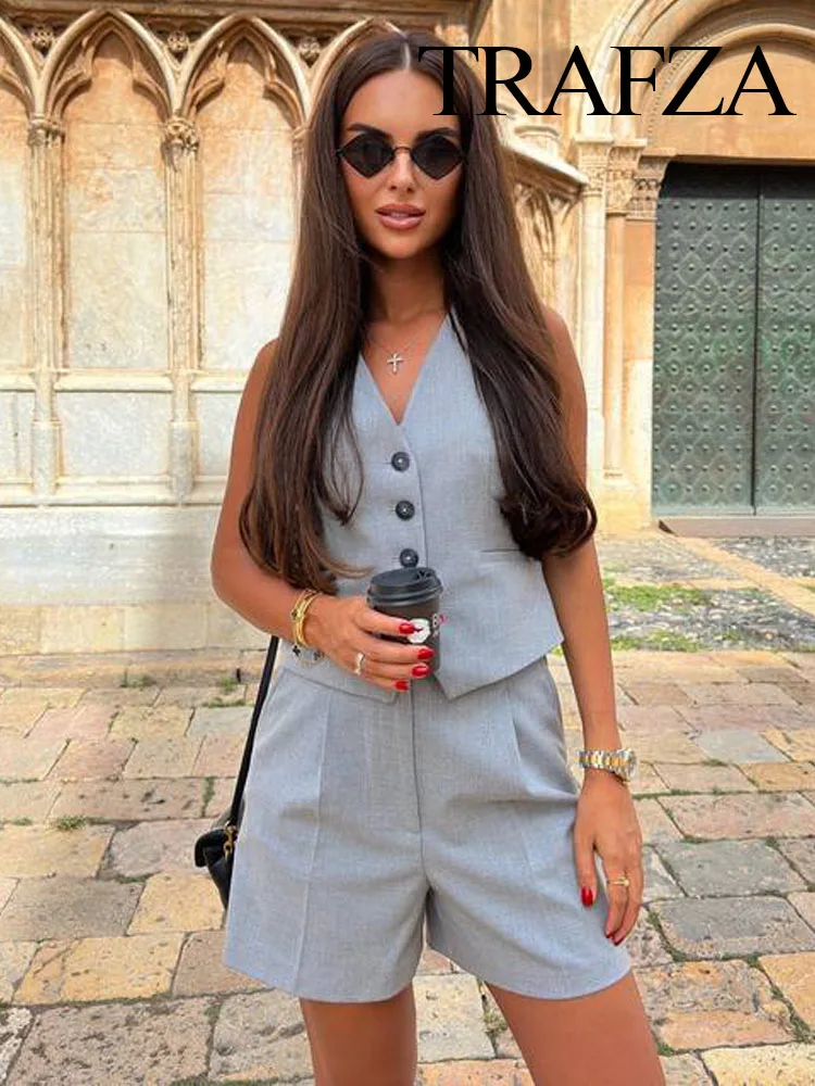 Gilets Femme Gilet Costume Femme Gowjog Col En V Vintage (Avec