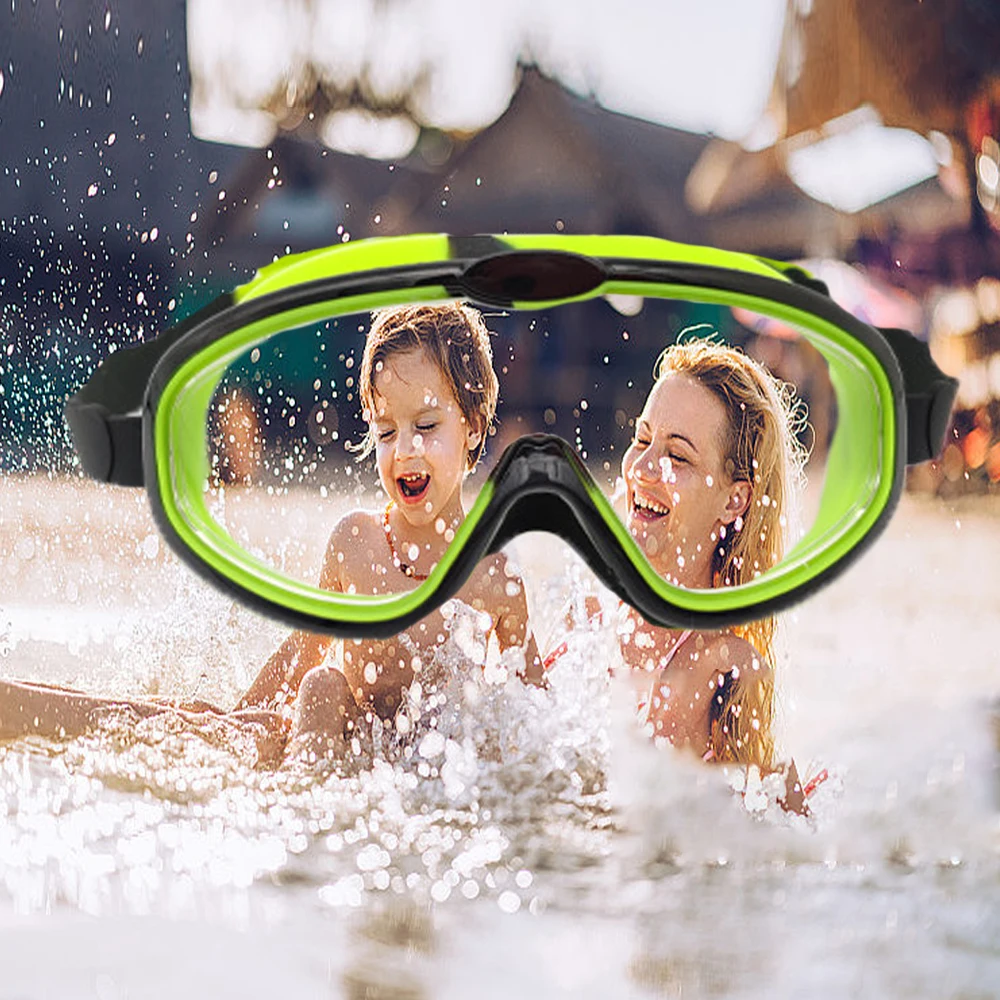 Waterproof Silicone Swimming Goggles For Kids Big Frame HD Swim Glasses Anti-Fog Eyewear Swim Accessories swimming goggles children safety goggles