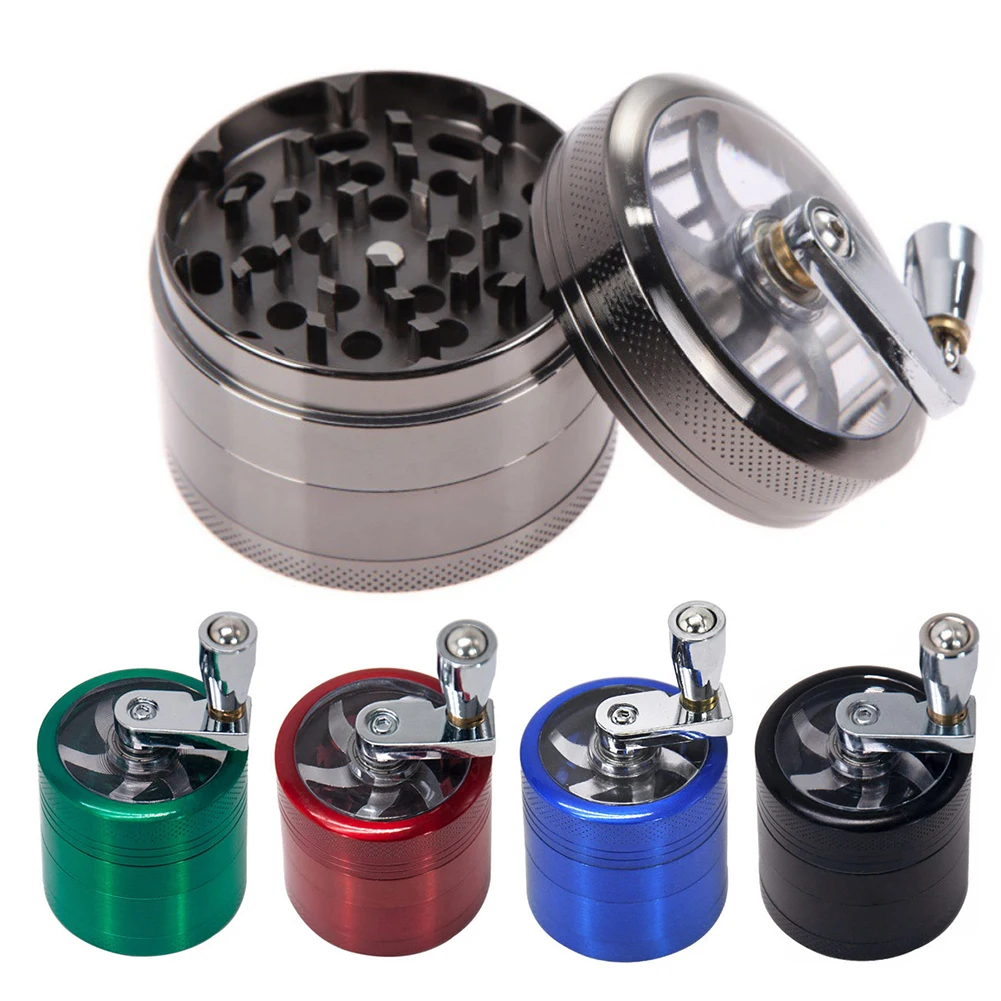 4-Layer Zinc Alloy 40mm Metal Herb Herbal Household Commodity Spice Crusher Kitchen Grinder Cigarette Tools