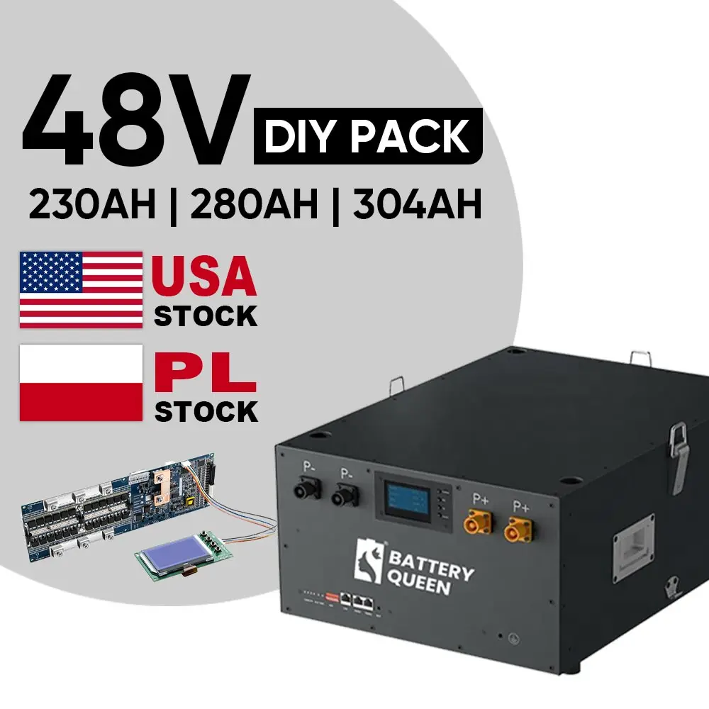 

US Seplos Mason 280 DIY Battery Kits For 51.2V 280Ah Battery Box Case 16S200A Smart BMS For Off-grid Solar System