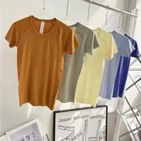 Lemon Women Swiftly Tech 1.0 Seamless Yoga T-Shirts Summer Breathable Sports Tee Fitness Blouse Workout Short Sleeve Crop Top 1