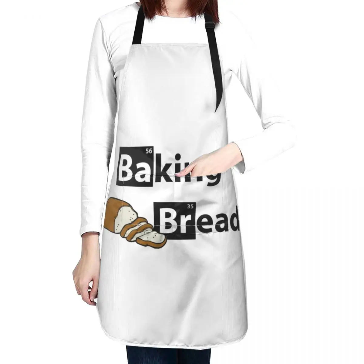 

I love baking - Baking bread - TV show inspired illustration Apron Chef Uniform Woman Aprons For Cooking