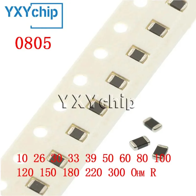 

Высокочастотные ферритовые бусины Smd 100, 0805, 10, 26, 30, 33, 39, 50, 60, 80, 100, 120, 150, 180, 220 Ом, 300 шт.