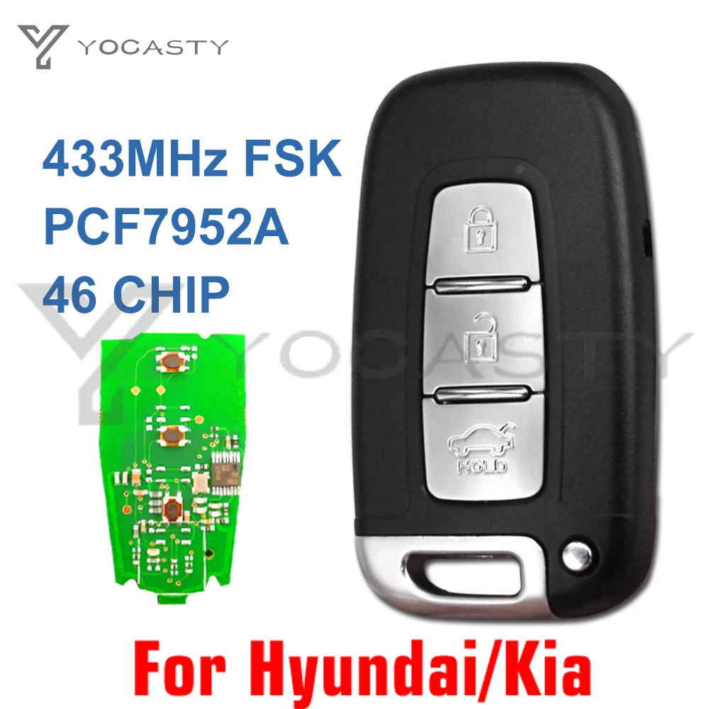 

YOCASTY Smart Card Keyless Entry 433MHz Remote Car Key For HYUNDAI I30 I45 IX35 Genesis Equus Veloster Tucson Sonata Elantra