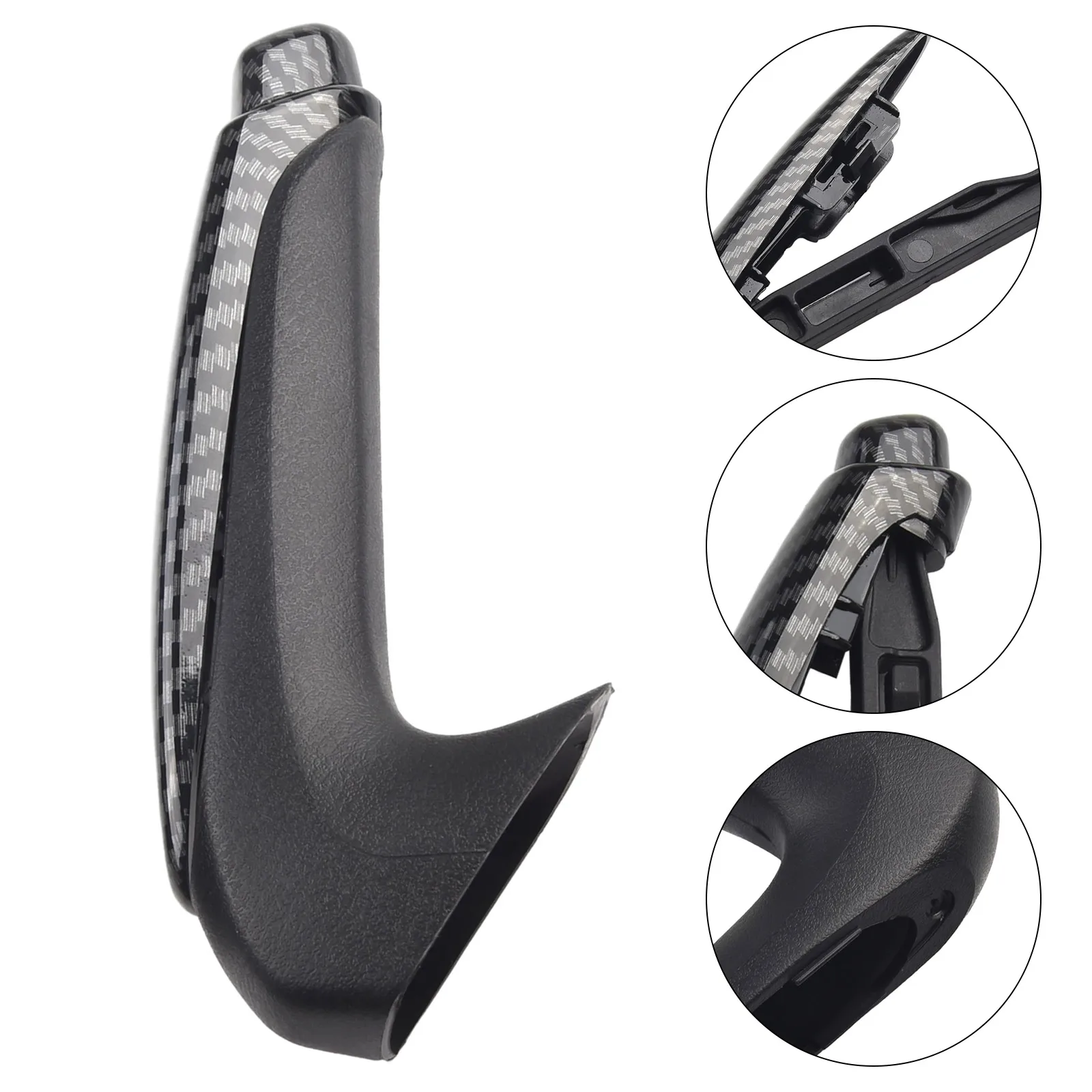 1PC Carbon Fiber Front Hand Brake Trim Cover For Honda Civic For Coupe Sedan 2006- 2011 Handbrake Grips Decoration Shell