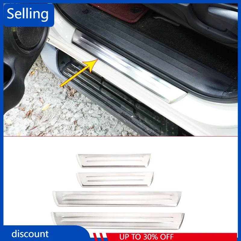 

For Toyota Hilux 2015-2021 Car Styling Inner Outer Door Sill Scuff Plates Cover Stainless Steel Trim Protect Car Accessories fa