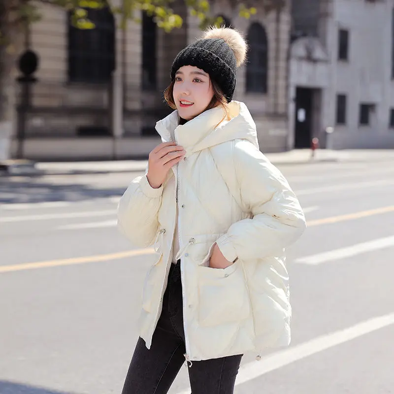 

Women's Parkas 2023 New Winter Jacket Warm Coats Padded Jacket Clothes Hooded Thick Down Cotton Coat Female Outwear News S50