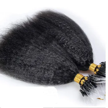 Extension per capelli umani Micro Link Lisci Crespi Brasiliani, 300 ciocche Micro Loop