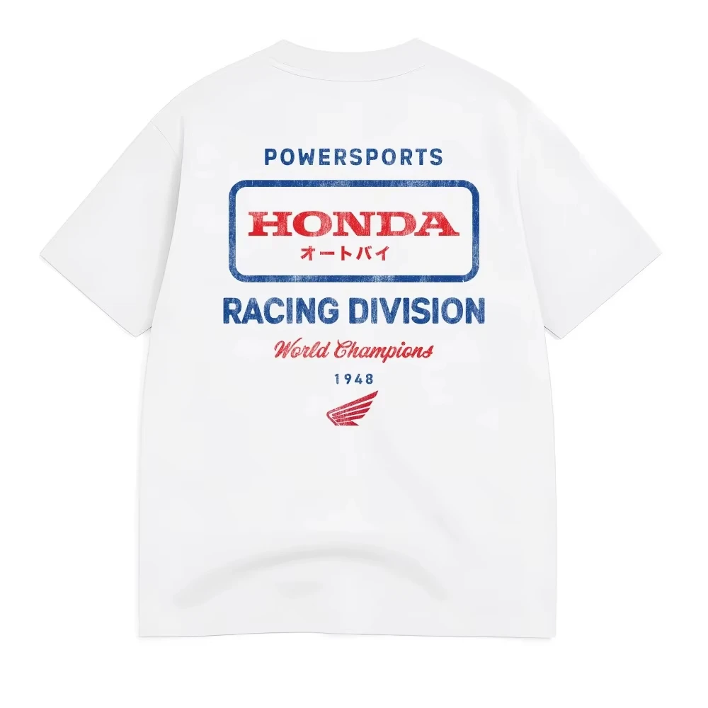 혼다 트렌디 핫 아이템 남성 및 여성 티셔츠 여름 트렌디 티 혼다 빈티지 봄, 가을 오토바이 사이클링 탑