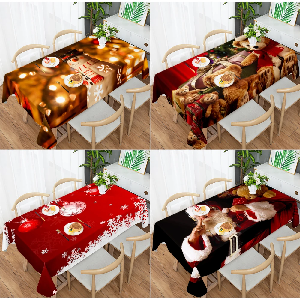 

Cartoon Printed Christmas Tablecloth Dinner New Year Tablecloth Wedding Decoration Birthday Party Decoration Tablecloth