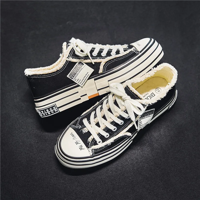 Fashion Men Sneakers Low Top Lace-up Outdoor Men Casual Shoes Flats Breathable Comfortable Canvas Shoes Male Zapatos Hombr 6