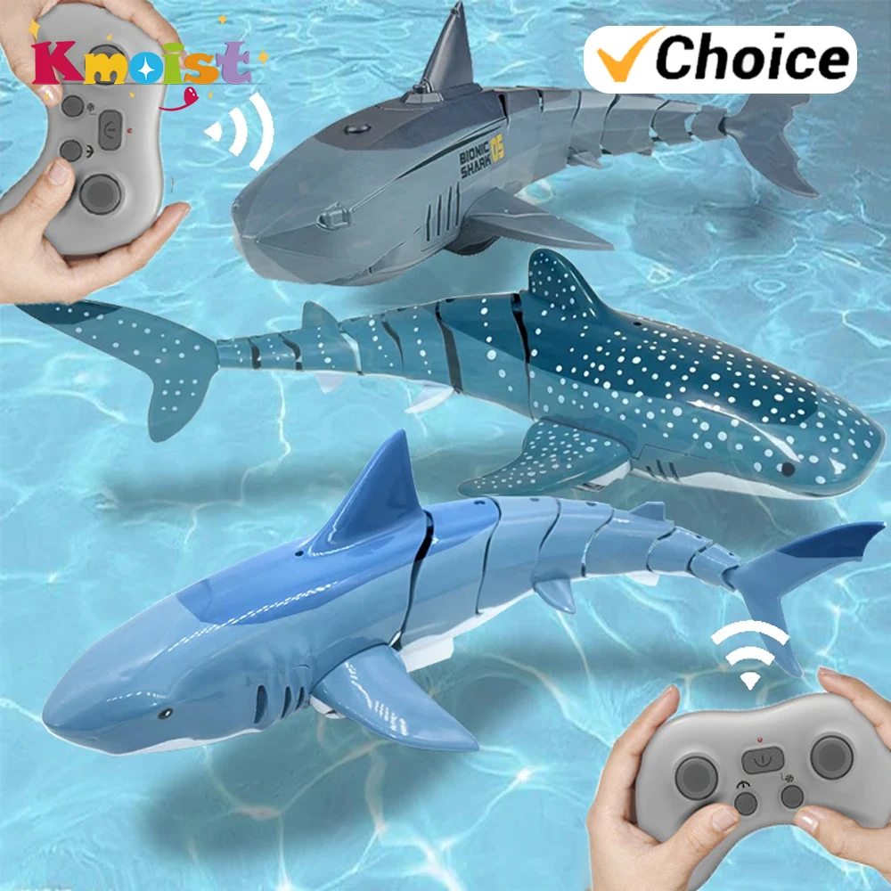 Enhanced Remote Control Shark Boat with Lights and Water Spray Effects - Exciting Electric Toy