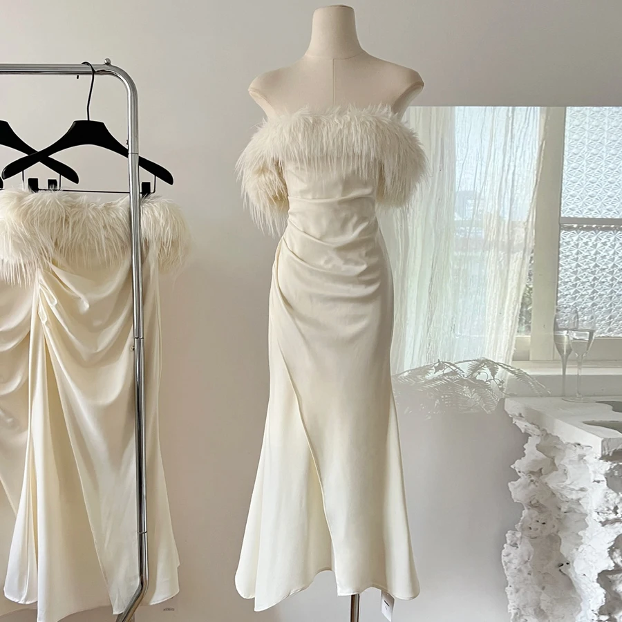 

Женское вечернее платье на бретельках с открытой спиной, роскошное Клубное длинное платье без рукавов с вырезом-лодочкой и бахромой, весна-лето, vestidos mujer