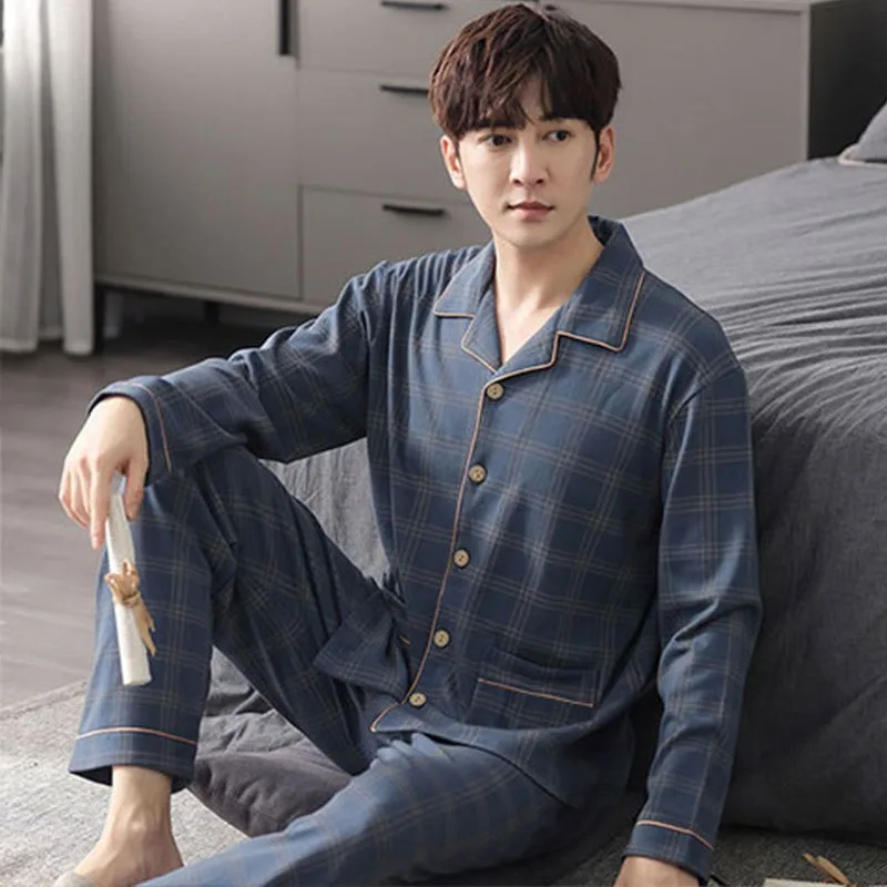 Pajamas Cardigan Sleepwear Loungewear Homewear For Men pajama sets