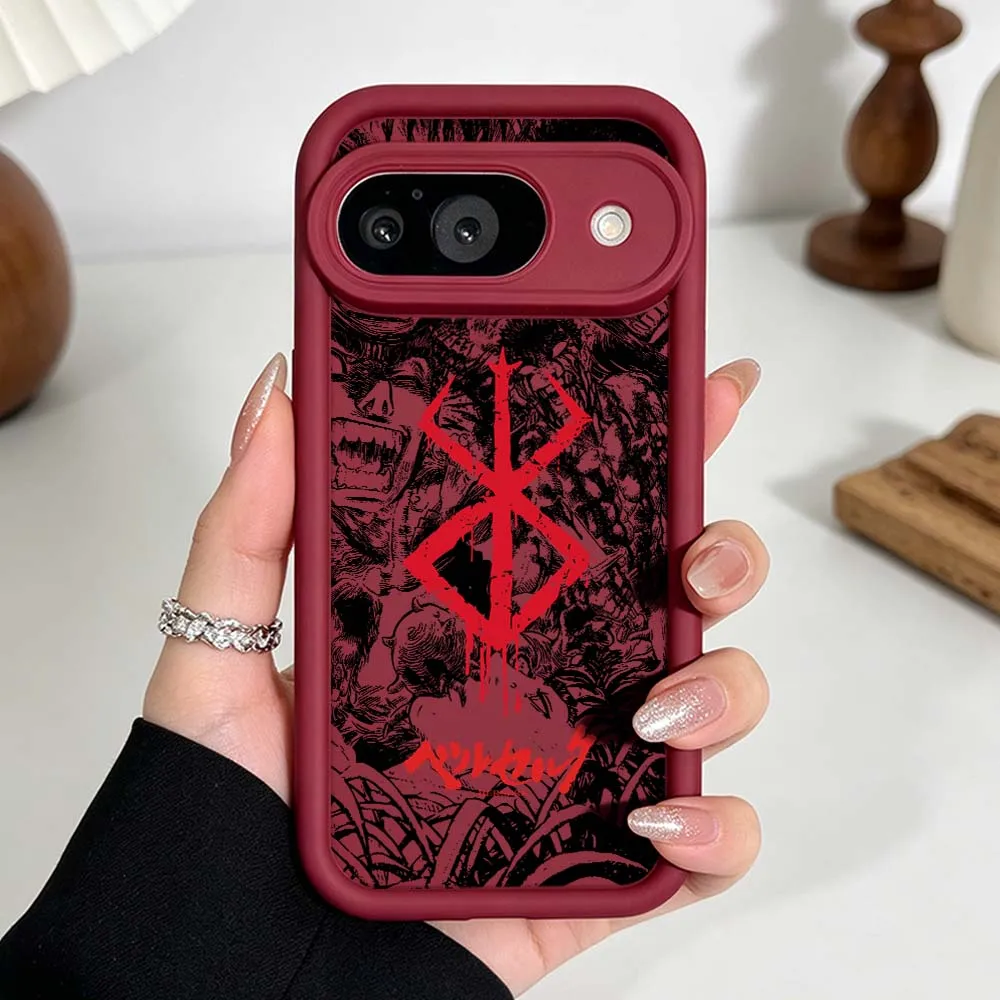 B-Berserk Anime Silicone Phone Case with Eye Ladder Design
