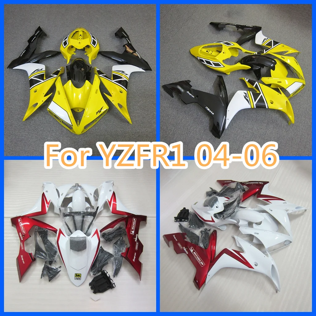 

Комплекты обтекателей для YAMAHA YZF-R1 2004 2005 2006 желтый черный кузов YZF R1 1000CC 04 05 06 OEM Обтекатели для мотоциклов