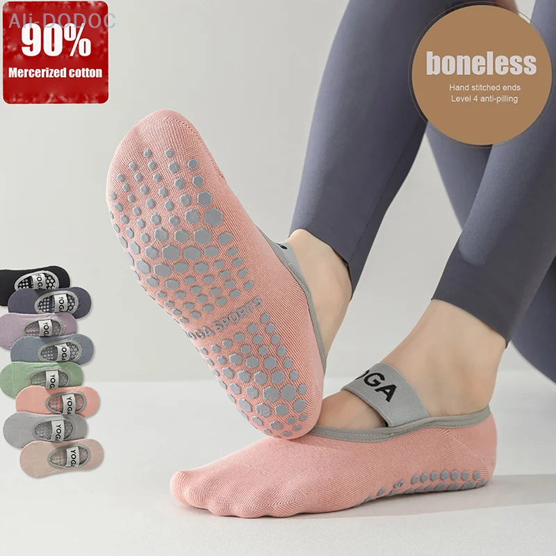 1Pair Women Pilates Socks Backless Anti-Slip Breathable Yoga Socks Ankle Ladies Ballet Dance Sports Socks For Fitness Gym 1 S4c8697c54c8945a9b83bbe67b04b28c30