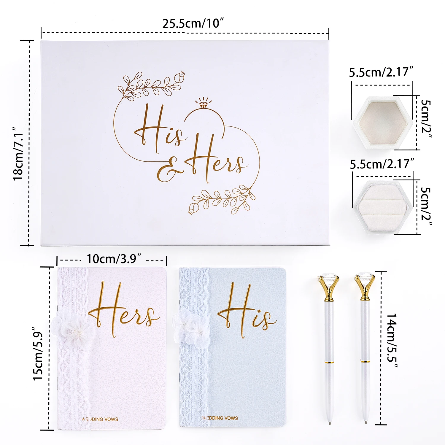 Wedding Vow Card Bride & Groom Engagement Wedding Gifts Set Anniversary Memory Vow Books Keepsake Ceremony Party Decoration