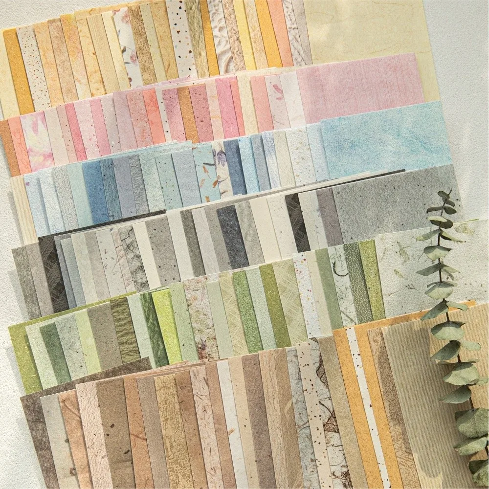모란디 파스텔 텍스처 스크랩북 데코레이션 페이퍼 크래프트 페이퍼 장식 메모 패드 DIY 배경 재료 용지