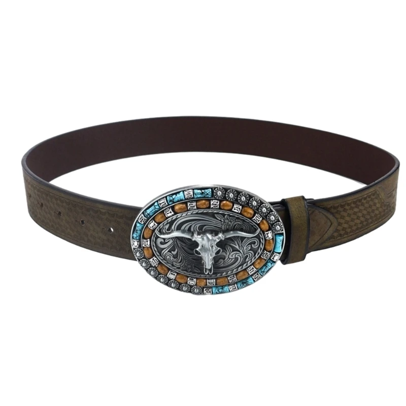 

All-Match Male Jeans Belt Luxurious Adjustable Buckle Waist Straps Punk Belt