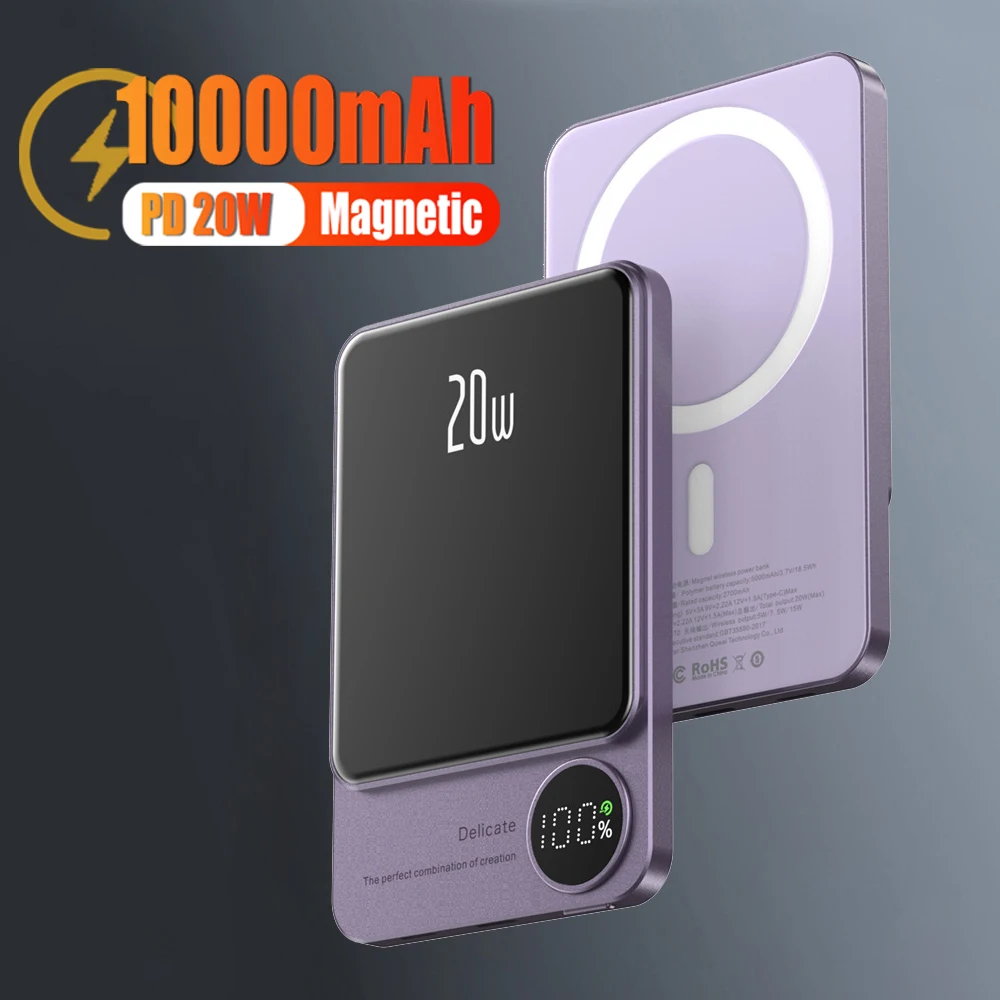 Buy Wholesale China Portable 10000mah Magnetic Power Bank Pd20w