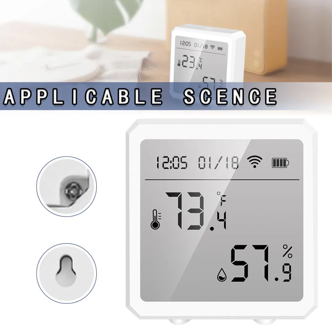 

Smart Temperature Humidity Alarm Sensor Portable LCD Display Wireless Indoor Hygrometer Thermometer Detector